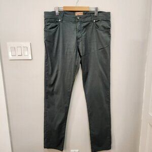 Marco Pescarolo Pants Mens 56 36×34 Green Nerano 1 Cotton Silk Chino 5 Pocket